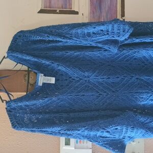 Catherines Royal Blue Crochet Top